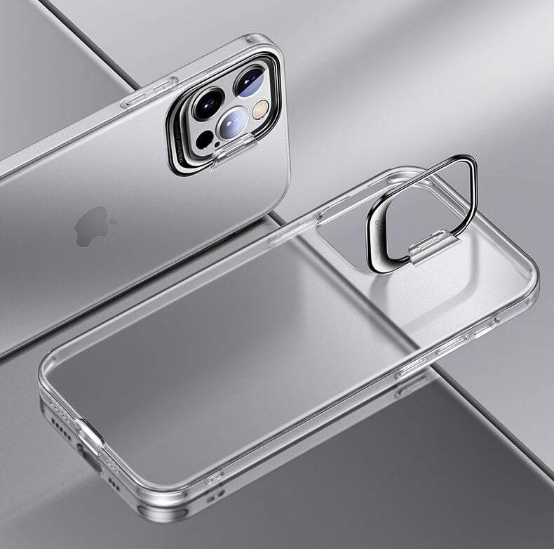 Camera Holder Electroplated Transparent iPhone Case - Sneakers Passion