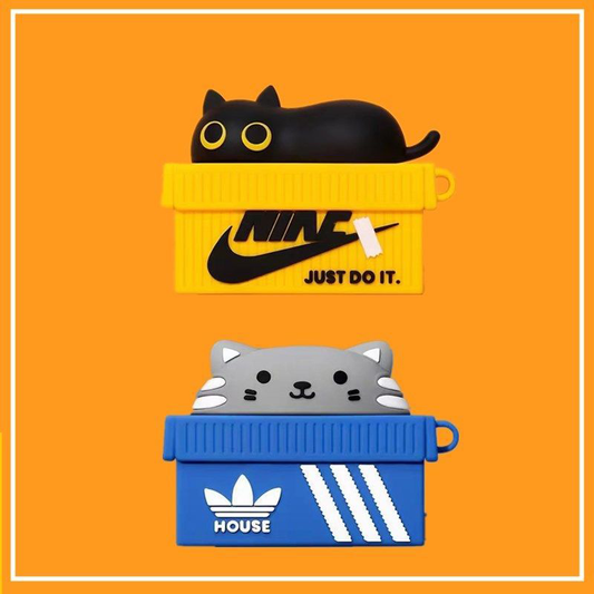 Cat Shoebox Case Cover for Apple AirPods - Sneakers Passion