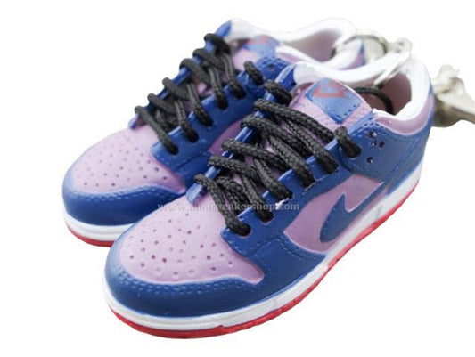 Mini sneaker keychain 3D Dunk Lo - Lila Blue Red - Sneakers Passion