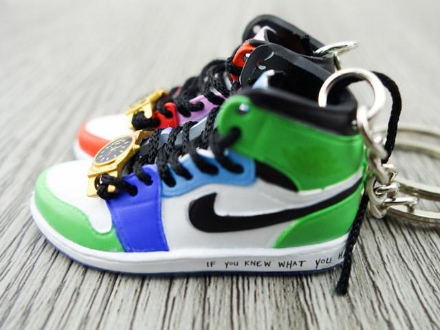 Mini sneaker keychain 3D Air Jordan 1 x Melody Ehsani - Sneakers Passion