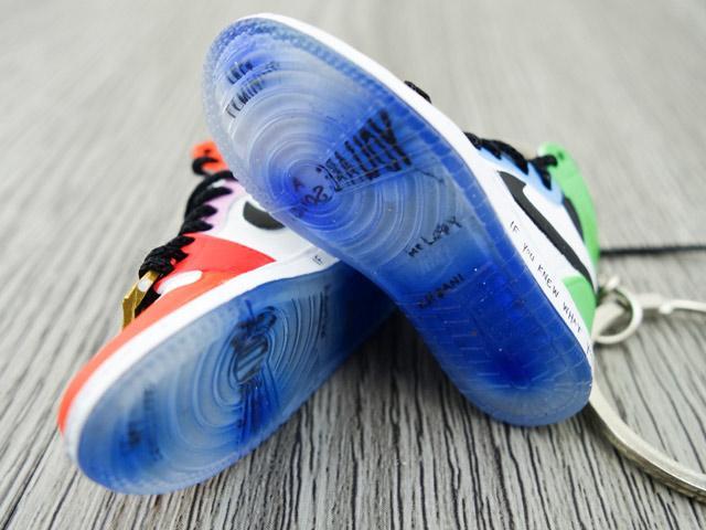 Mini sneaker keychain 3D Air Jordan 1 x Melody Ehsani - Sneakers Passion