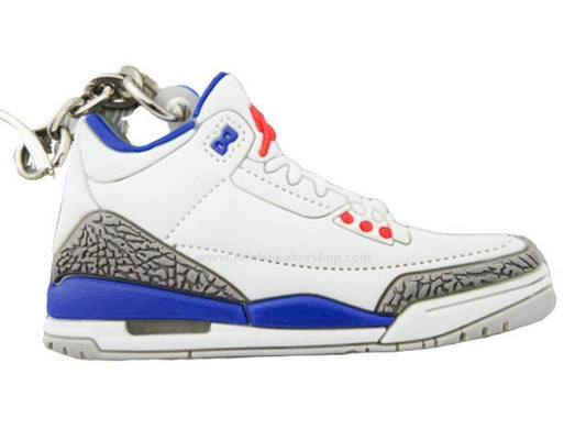 Flat Silicon AJ 3  keychain - OG True Blue - Sneakers Passion