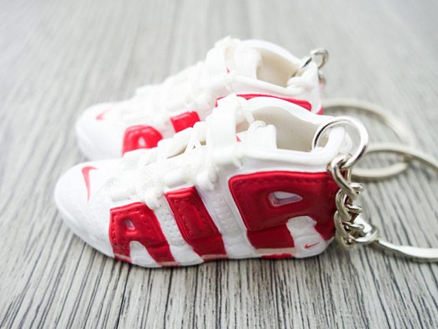 Mini 3D sneaker keychains Air Up Tempo - White and Burgundy - Sneakers Passion