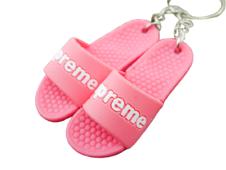 mini 3D sneaker keychains Flip Flops - Sandals - Pink - Sneakers Passion