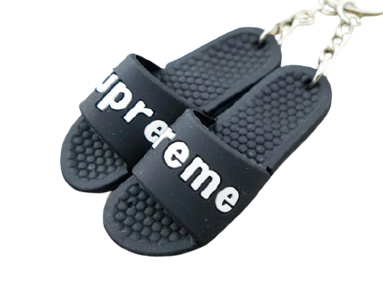 mini 3D sneaker keychains Flip Flops - Sandals - Black - Sneakers Passion