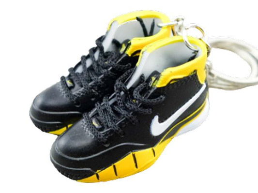 Mini sneaker keychain 3D Kobe 1 Protro Think 16 Black and Yellow - Sneakers Passion