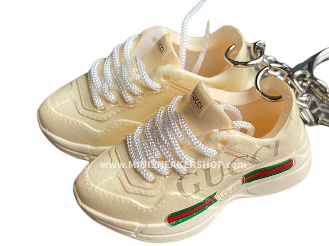 Mini Sneaker Keychains Gucci Beige - Sneakers Passion