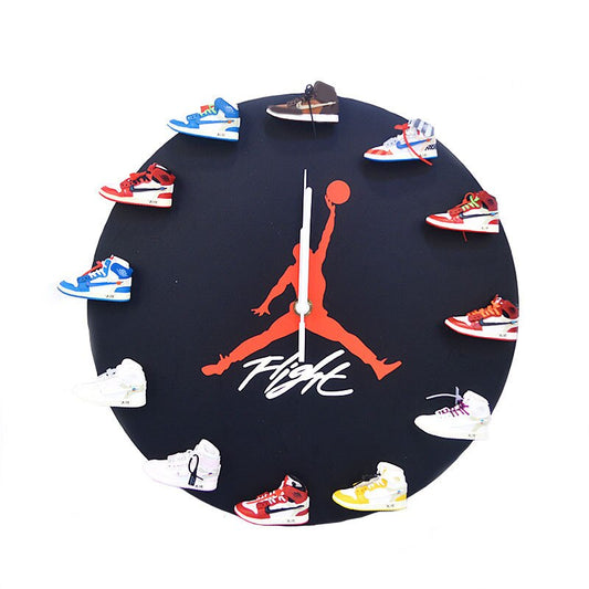 3D Wall Clock Sneakers AJ1 OW Series / Wooden or Iron - Sneakers Passion