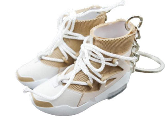 Mini 3D sneaker keychains FEAR OF G. White/Beige - Sneakers Passion