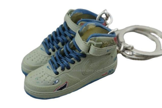 mini sneaker keychains Air Force One Tuskegee - Sneakers Passion