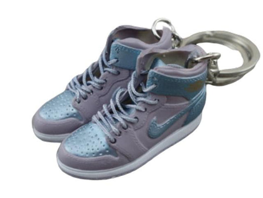 Mini sneaker keychain 3D Air Jordan 1 - Soft Blue/Aluminium HQ - Sneakers Passion