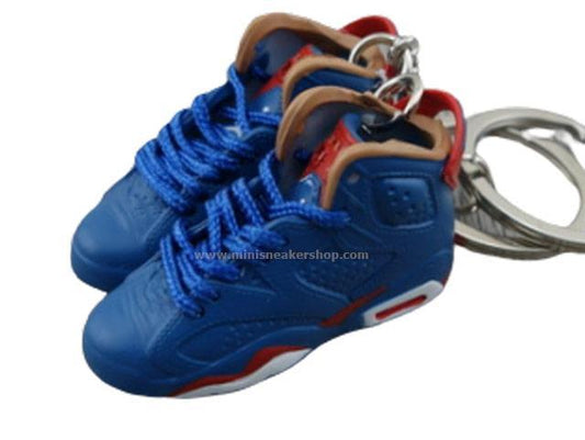 Mini Sneaker Keychains AJ6- Blue/Burgundy - Sneakers Passion