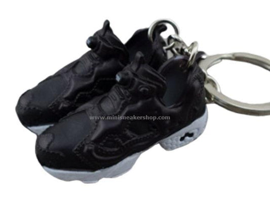Mini 3D sneaker keychains   Fury Black White - Sneakers Passion