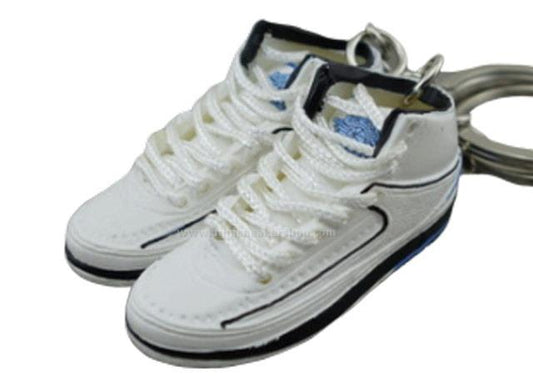Mini Sneaker Keychains AJ2 - White and Blue - Sneakers Passion
