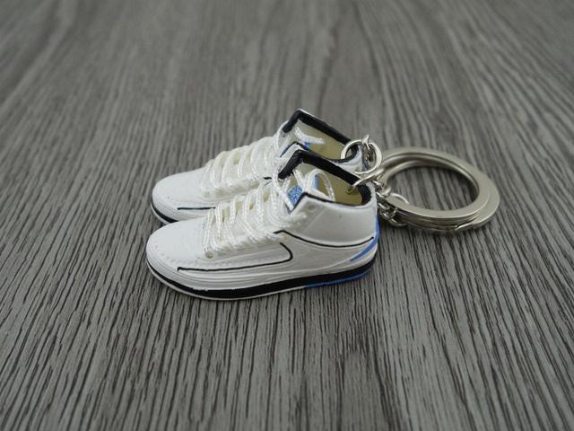 Mini Sneaker Keychains AJ2 - White and Blue - Sneakers Passion