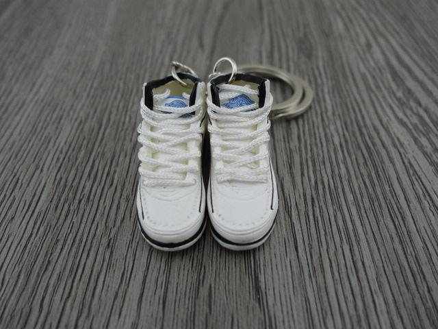 Mini Sneaker Keychains AJ2 - White and Blue - Sneakers Passion