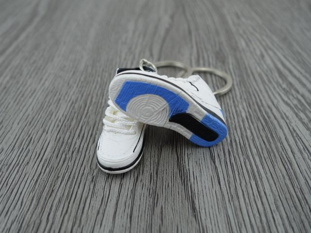 Mini Sneaker Keychains AJ2 - White and Blue - Sneakers Passion