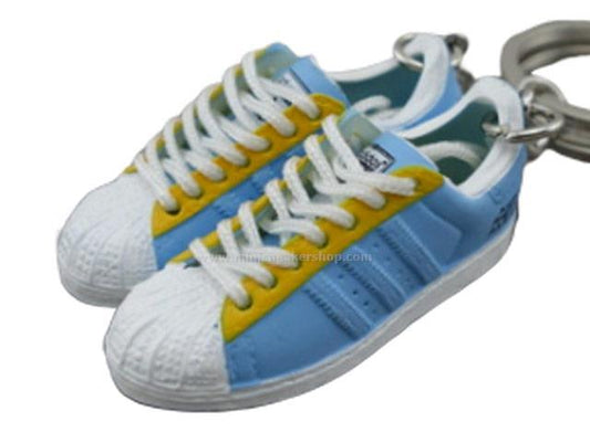 mini 3D sneaker keychains  Superstar Lt Sky/Yellow - Sneakers Passion