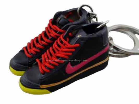 mini 3D sneaker keychains Blazer - Black/Red - Sneakers Passion
