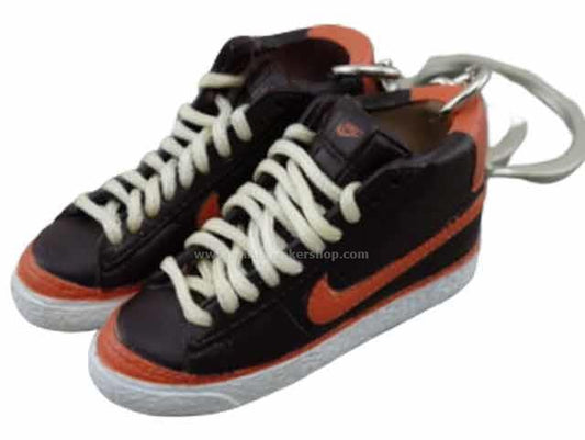 mini 3D sneaker keychains  Blazer - Brown/Orange - Sneakers Passion