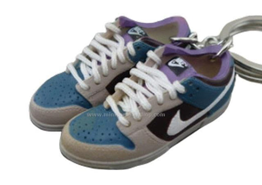 Mini sneaker keychain 3D Dunk Low - Lavender Yellow - Sneakers Passion