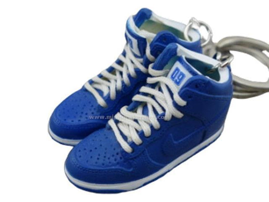 Mini sneaker keychain 3D Dunk Hi - 09 Royal - Sneakers Passion