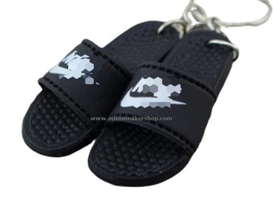 mini 3D sneaker keychains Flip Flops - Nike Benassi Sandals - Sneakers Passion