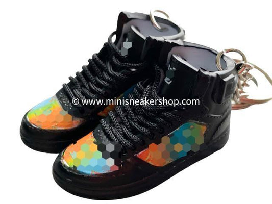 Mini sneaker keychain 3D LV Black Multi - Sneakers Passion