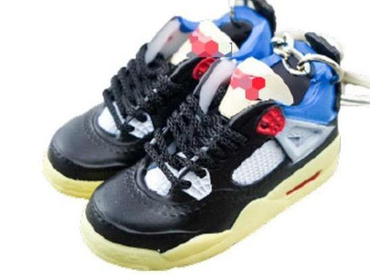 Mini sneaker keychain 3D AJ 4 Union - Off Noir - Sneakers Passion