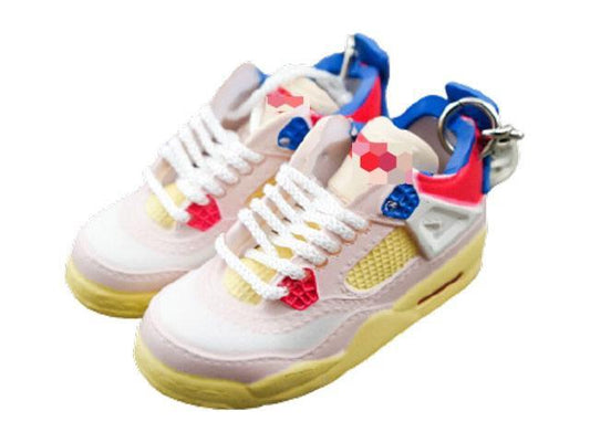 Mini sneaker keychain 3D AJ 4 Union - Guava Ice - Sneakers Passion