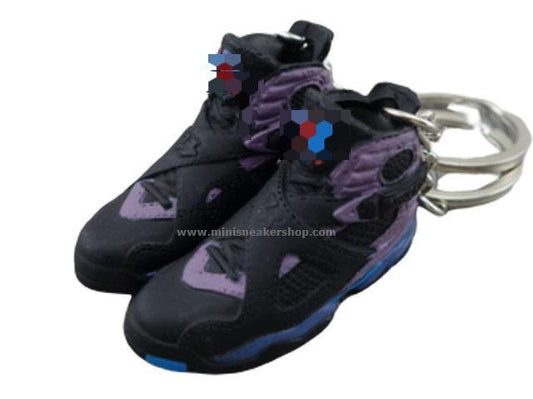 Mini Sneaker Keychains AJ 8 - OG Black - Sneakers Passion