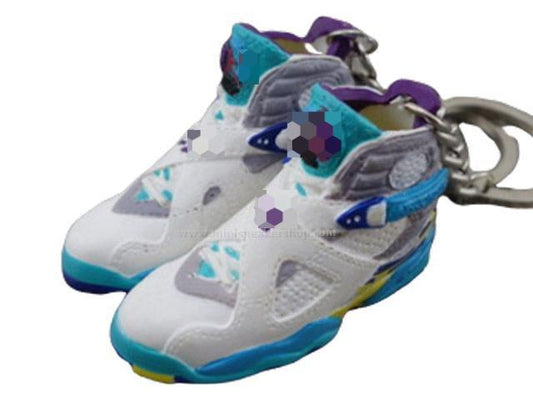 Mini Sneaker Keychains AJ 8 - Aqua revisited (2007) - Sneakers Passion