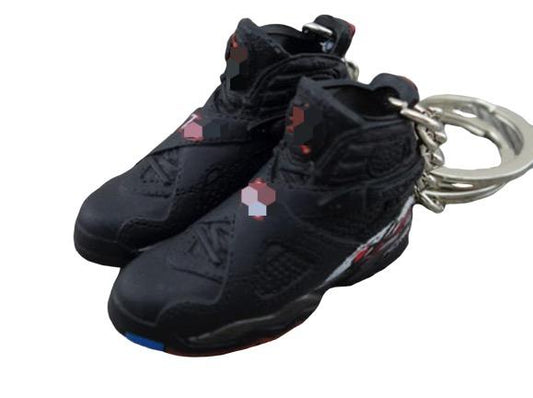 Mini Sneaker Keychains AJ 8 - Black/Red - Sneakers Passion