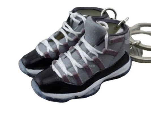 mini 3D sneaker keychains AJ 11 Cool Grey IE high - Sneakers Passion