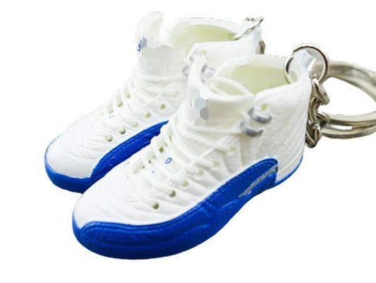 Mini 3D sneaker keychains AJ 12 - French Blue - Sneakers Passion