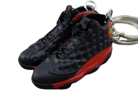 mini 3D sneaker keychains AJ 13 - Black/Red - Sneakers Passion