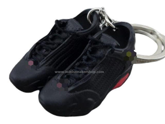 mini 3D sneaker keychains AJ 14- OG Black/Red - Sneakers Passion