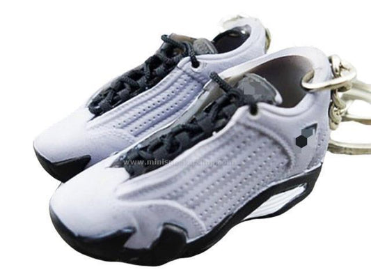 Mini 3D sneaker keychains AJ 14- OG Grey Light Graphite Midnight - Sneakers Passion