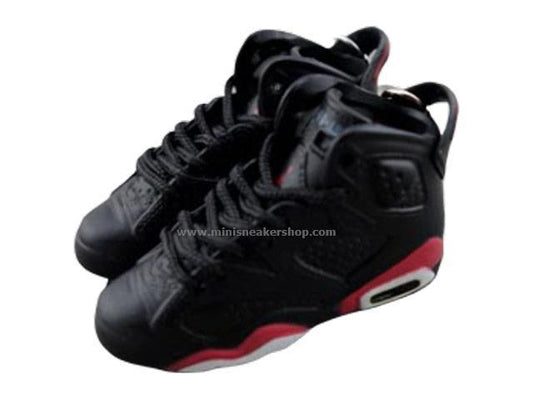 Mini Sneaker Keychains AJ 6 - OG Black Infrared - Sneakers Passion