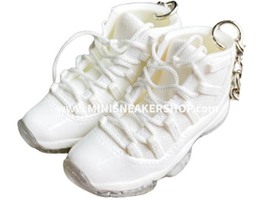 Mini 3D sneaker keychains AJ 11 - True White - Sneakers Passion