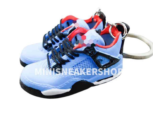 Mini sneaker keychain 3D AJ 4  x Travis - Cactus J - Sneakers Passion