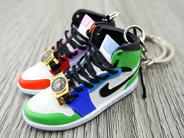 Mini sneaker keychain 3D Air Jordan 1 x Melody Ehsani - Sneakers Passion