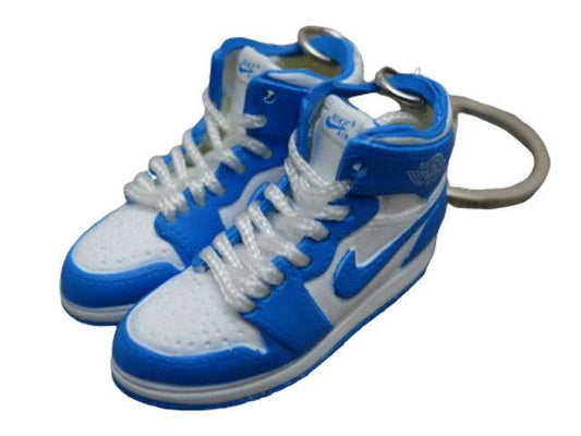 Mini sneaker keychain 3D Air Jordan 1 - New North Carolina - Sneakers Passion