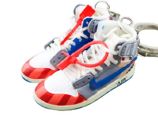 Mini sneaker keychain 3D  Air Jordan 1 - concept PARRA x OW - Sneakers Passion