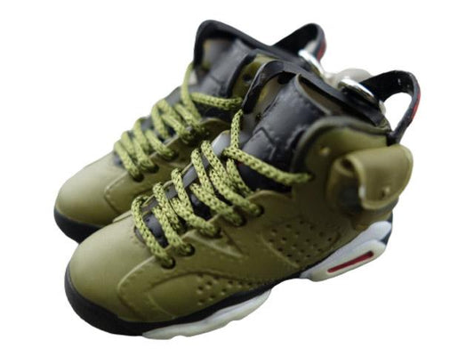 Mini sneaker keychain 3D AJ6 x TS - Mid Olive - Sneakers Passion
