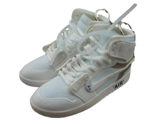 Mini sneaker keychain 3D AJ1 White X OW inspired - Sneakers Passion