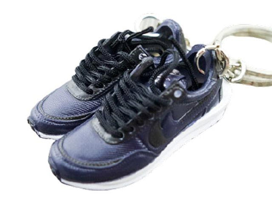 Mini 3D sneaker keychains Waffle x SACAI - Black - Sneakers Passion