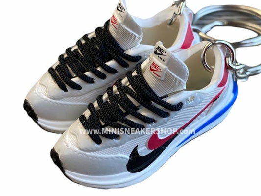 Mini 3D sneaker keychains Nike Vaporwaffle sacai Royal Fuschia - Sneakers Passion