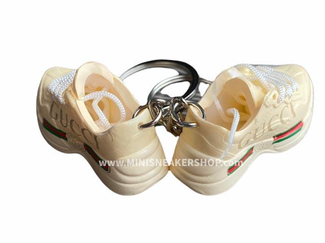 Mini Sneaker Keychains Gucci Beige - Sneakers Passion