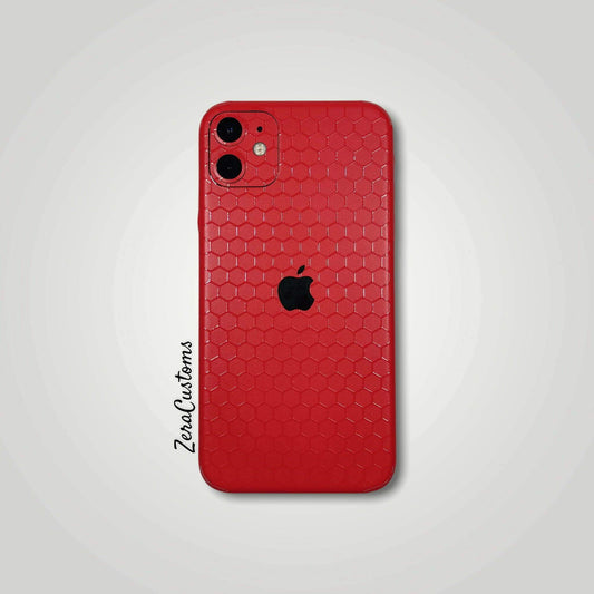 Red Honeycomb Mobile Skin and Wrap - All Brands & Models - Sneakers Passion